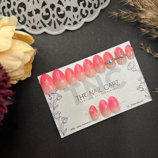 Ombre Pink with Stones – TNC