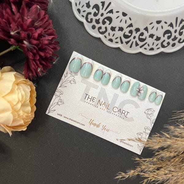 Pale Turquoise with Flower - TNC